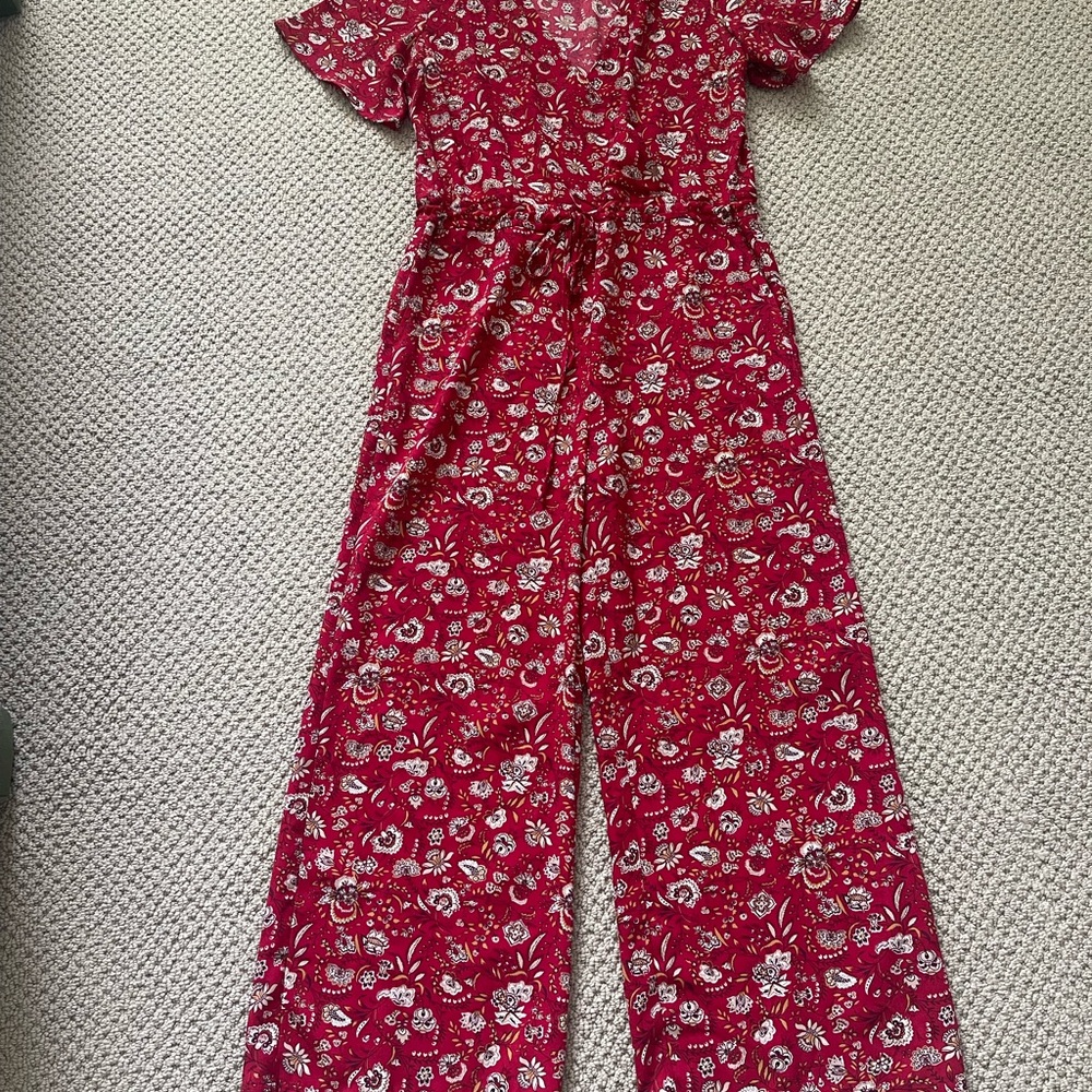 Caslon Red Floral Top